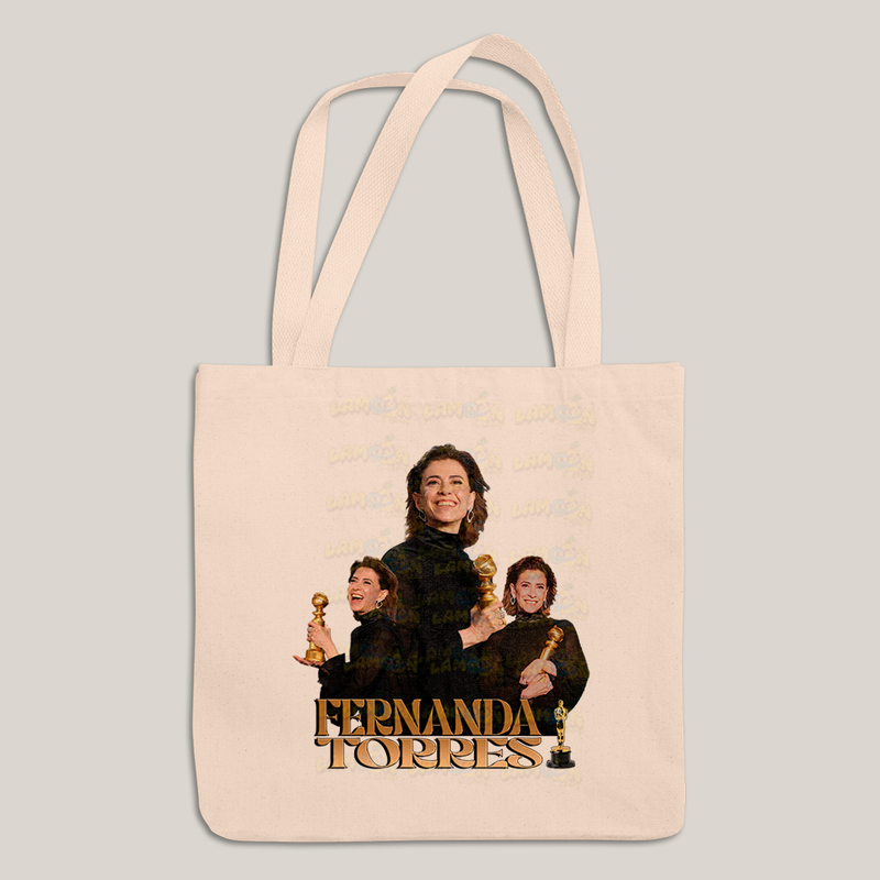 Sacola Ecobag Bolsa 38X40 Algodão- Fernanda Torres atriz brasileira