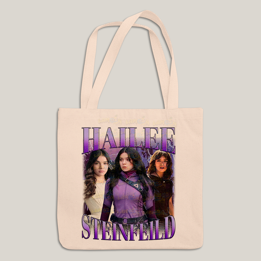 Sacola Ecobag Bolsa 38X40 Algodão- Hailee Steinfield Atriz Roxo Gavião Arqueiro