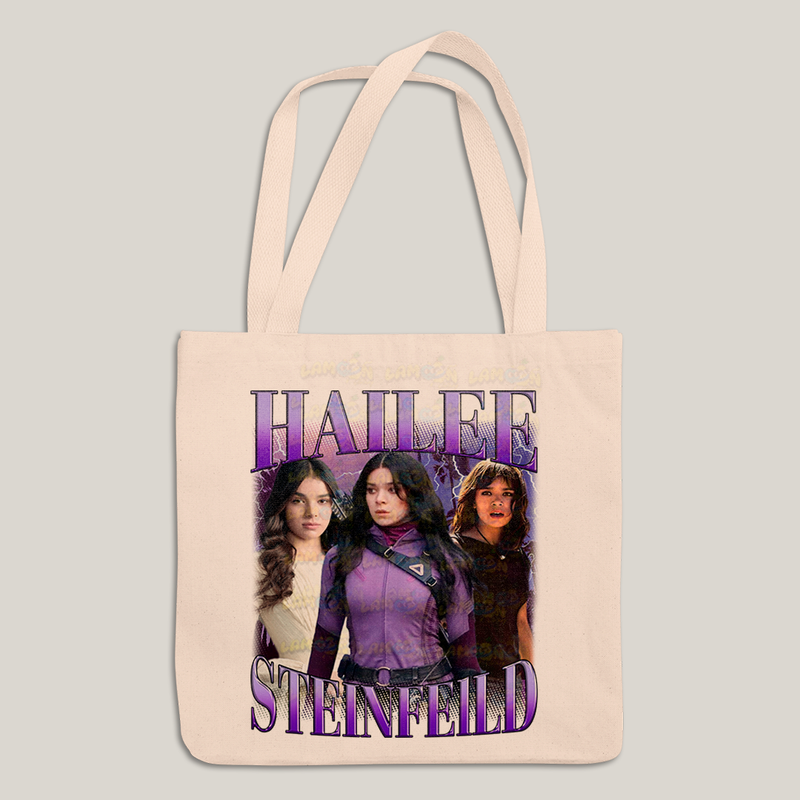 Sacola Ecobag Bolsa 38X40 Algodão- Hailee Steinfield Atriz Roxo Gavião Arqueiro
