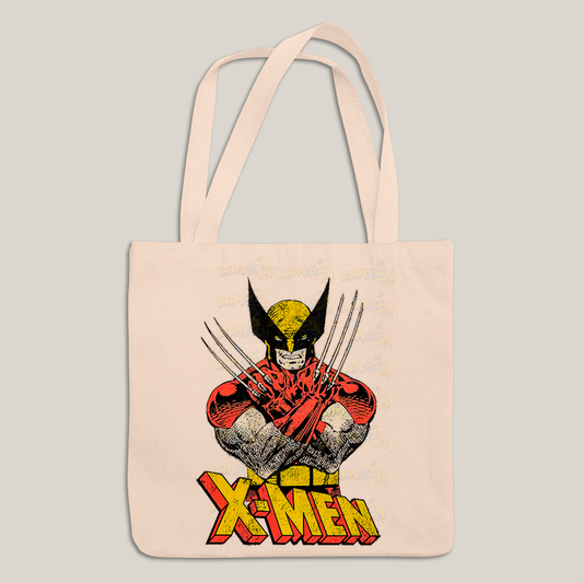 Sacola Ecobag Bolsa 38X40 Algodão- X Men Wolverine Traje Marrom