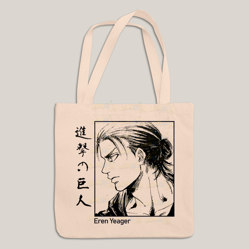 Sacola Ecobag Bolsa 38X40 Algodão Attack on Titan Eren