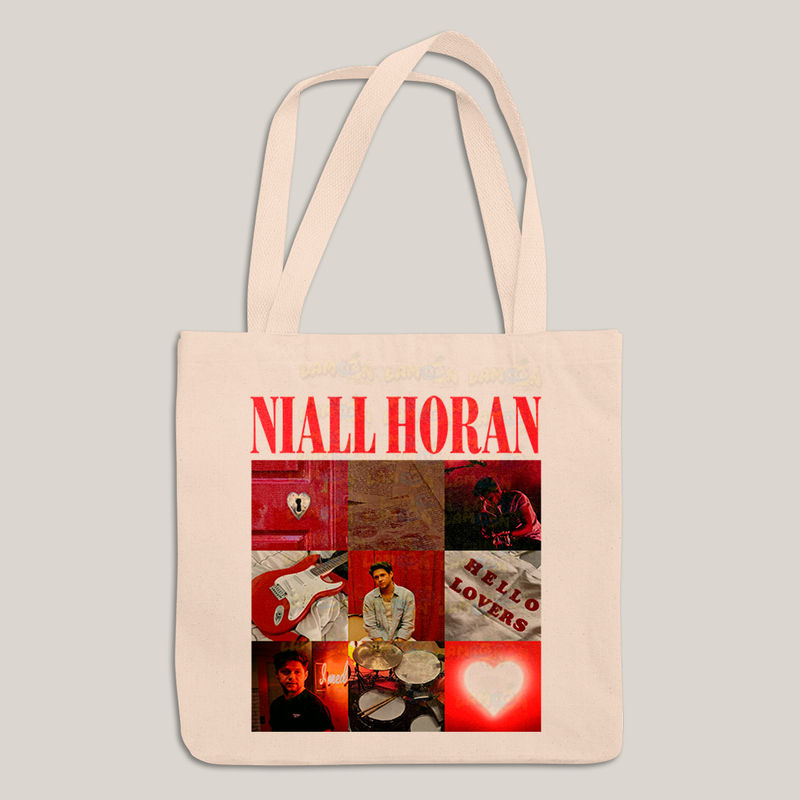 Sacola Ecobag Bolsa 38X40 Algodão- Niall Horan Hello Lovers vermelho red