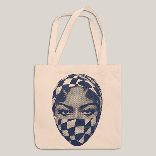 Sacola Ecobag Bolsa 38X40 Algodão-  Byonce Cowboy Rosto azul