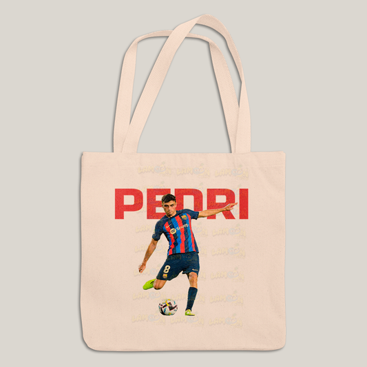 Sacola Ecobag Bolsa 38X40 Algodão-  Pedri Jogador Barcelona Espanha