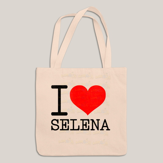 Sacola Ecobag Bolsa 38X40 Algodão-I Love Selena coração