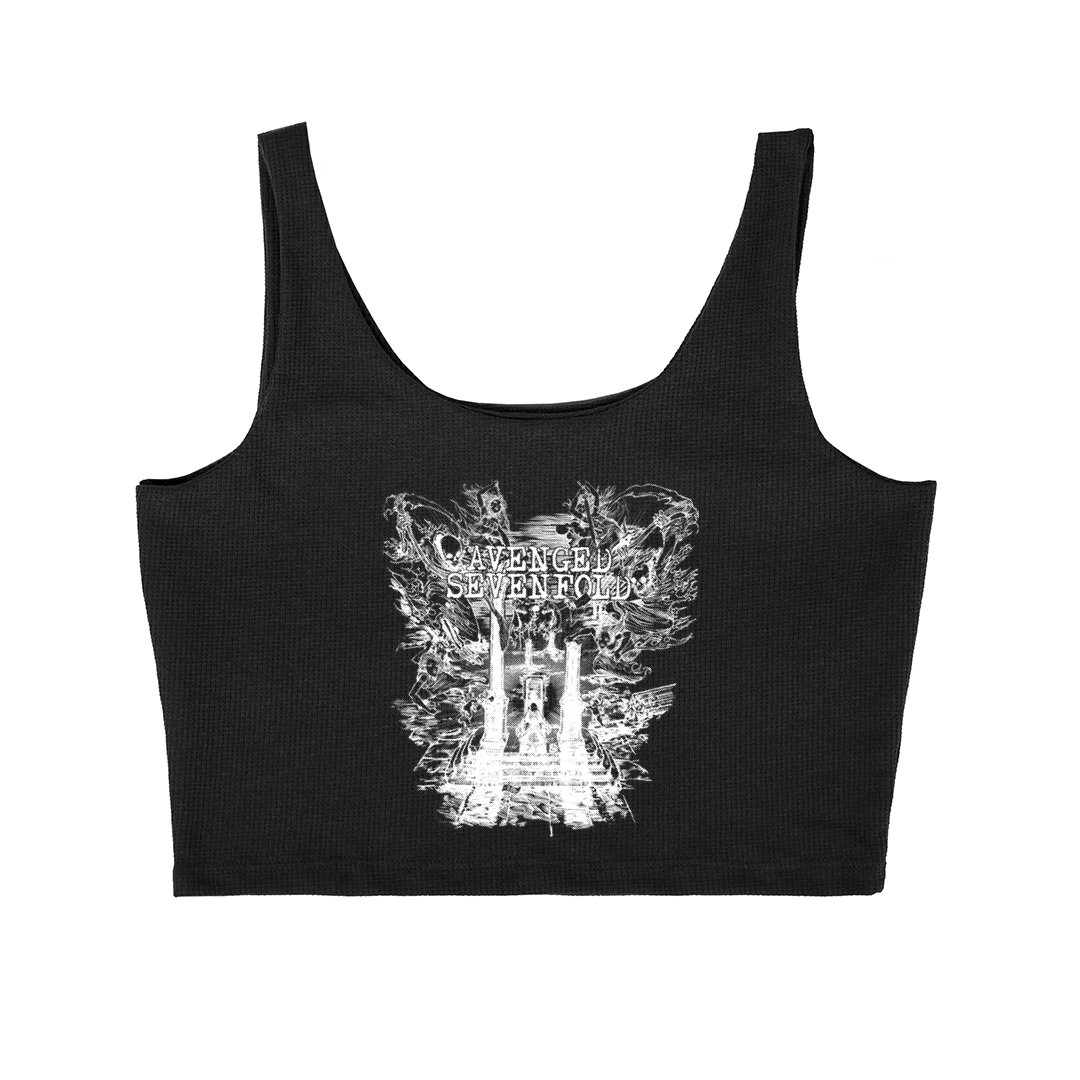 Cropped Cavado Avenged Seven Fold Caveira Trono