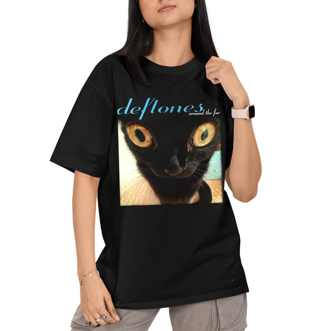 Camiseta Algodão Deftones Cat