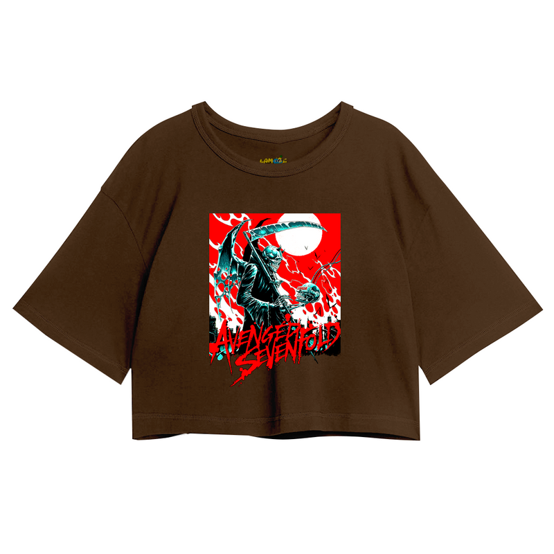 Cropped Oversized Avenged Seven Fold Caveira Error