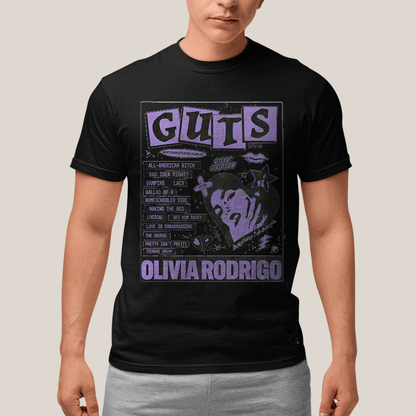Camiseta Algodão Unissex T shirt Olivia Rodrigo Guts