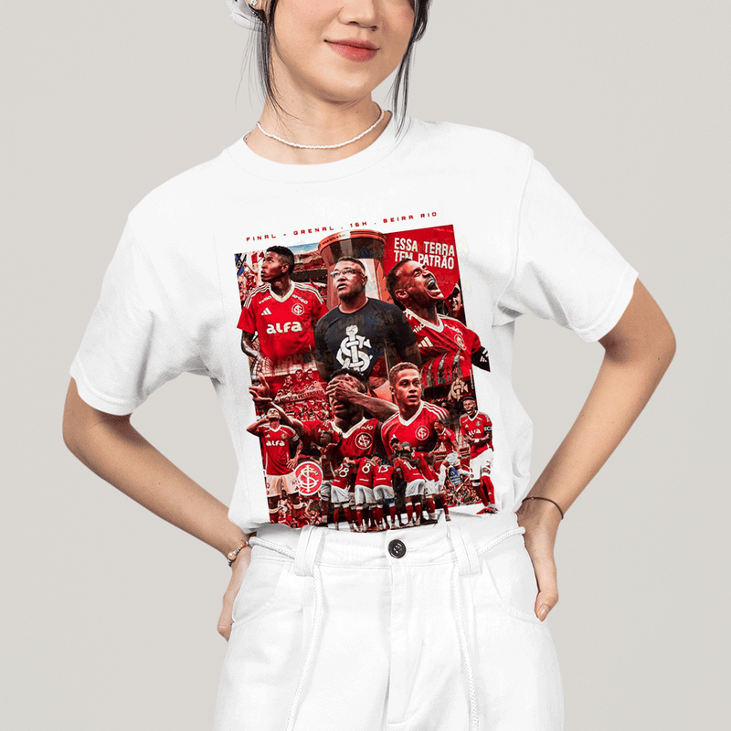 Camiseta Algodão Unissex T shirt-Camiseta Time de Futebol Internacional Colorado-branco