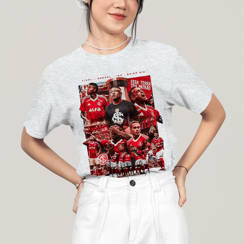 Camiseta Algodão Unissex T shirt-Camiseta Time de Futebol Internacional Colorado-branco