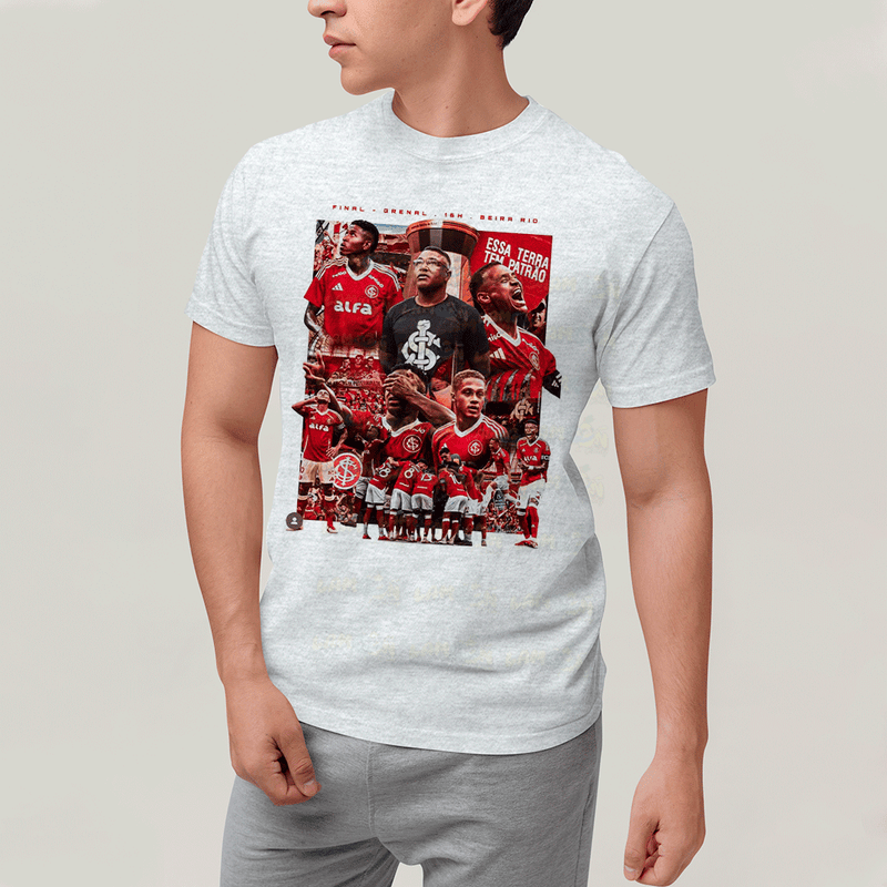 Camiseta Algodão Unissex T shirt-Camiseta Time de Futebol Internacional Colorado-branco