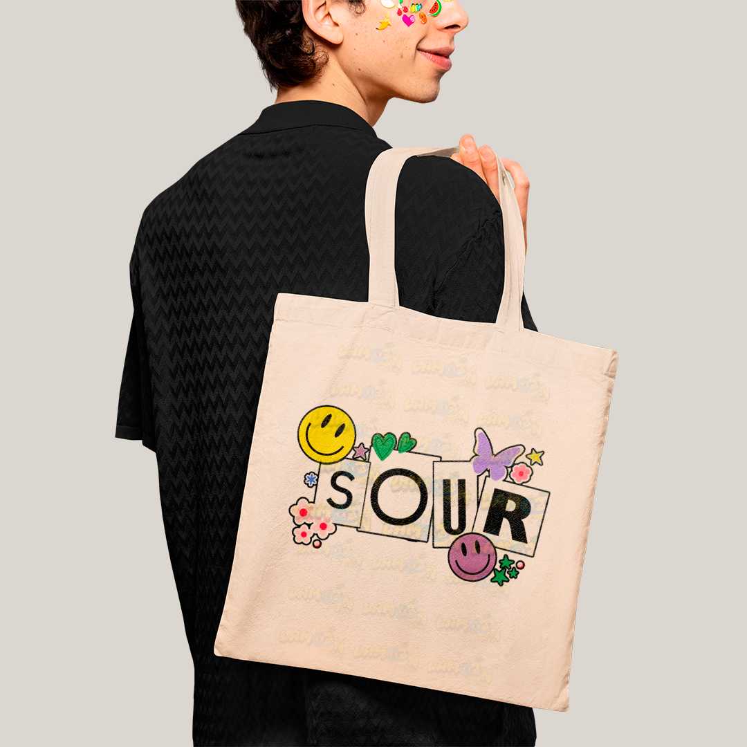 Sacola Ecobag Bolsa 38X40 Algodão Olivia Rodrigo Sour