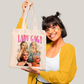 Sacola Ecobag Bolsa 38X40 Algodão Cru Lady Gaga Graphic Pink