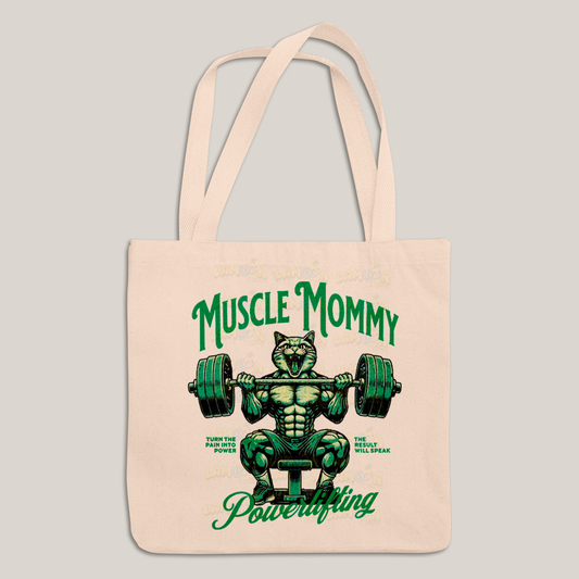 Sacola Ecobag Bolsa 38X40 Algodão Academia Muscle Mommy Powerlifting