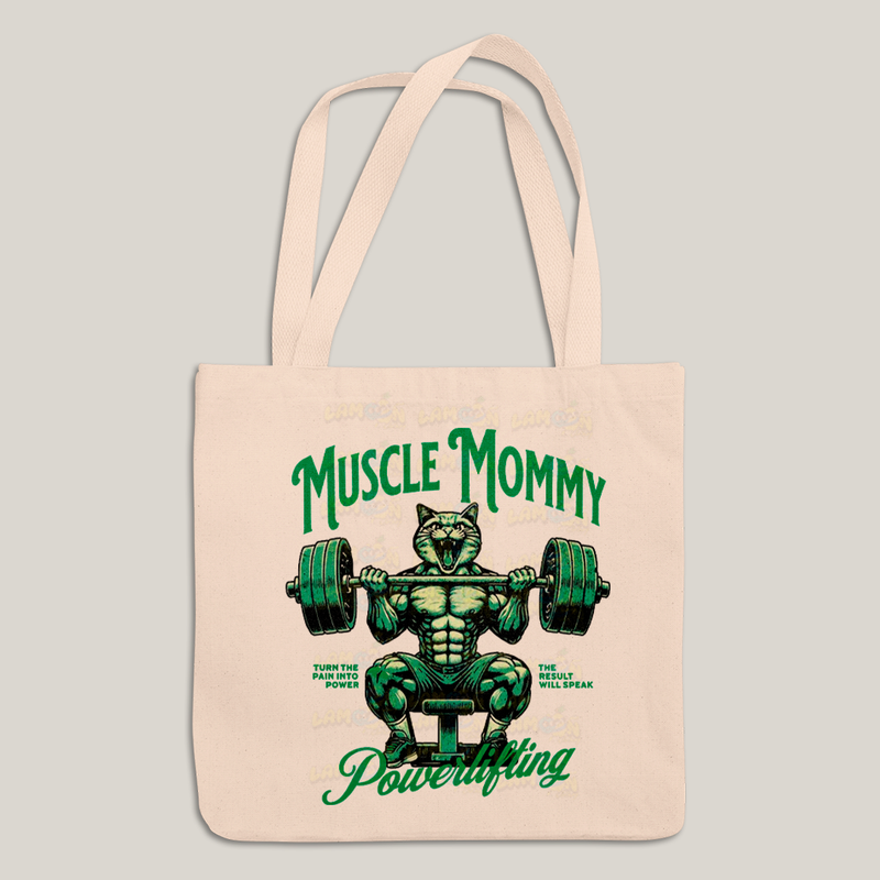 Sacola Ecobag Bolsa 38X40 Algodão Academia Muscle Mommy Powerlifting
