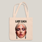 Sacola Ecobag Bolsa 38X40 Algodão Cru Lady Gaga Face