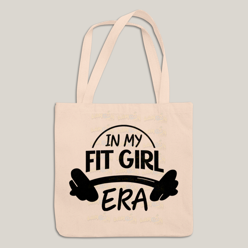 Sacola Ecobag Bolsa 38X40 Algodão Academia In My Fit Girl Era