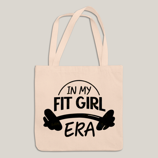 Sacola Ecobag Bolsa 38X40 Algodão Academia In My Fit Girl Era