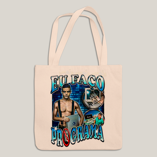 Sacola Ecobag Bolsa 38X40 Algodão-  Eu Faço Programa Meme programação Mr. Robot matue