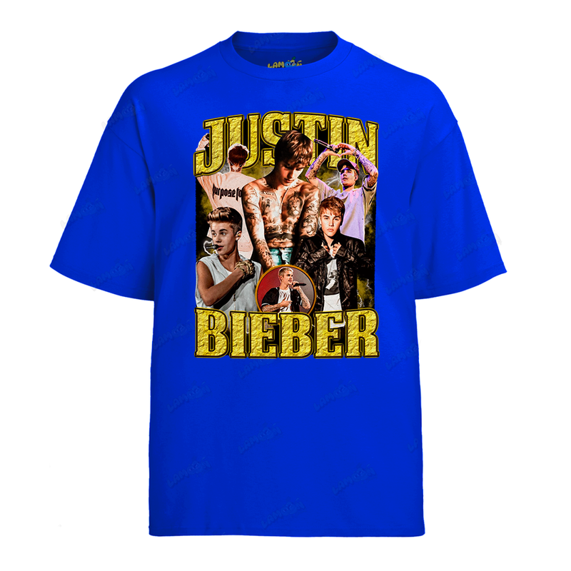 Camiseta Algodão Justin Bieber Yellow