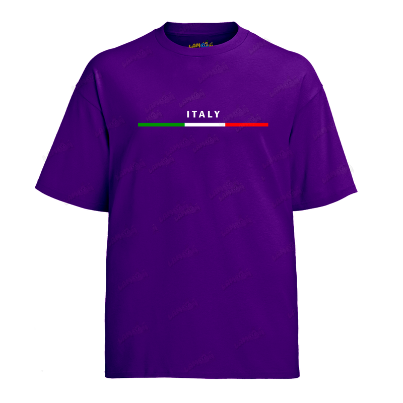 Camiseta Algodão Italy Bandeira PQ