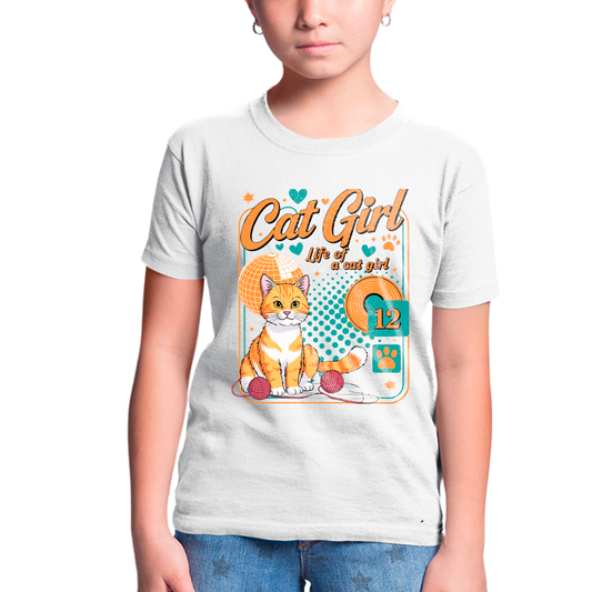 Camiseta Infantil Algodão Taylor Swift Cat Girl 12