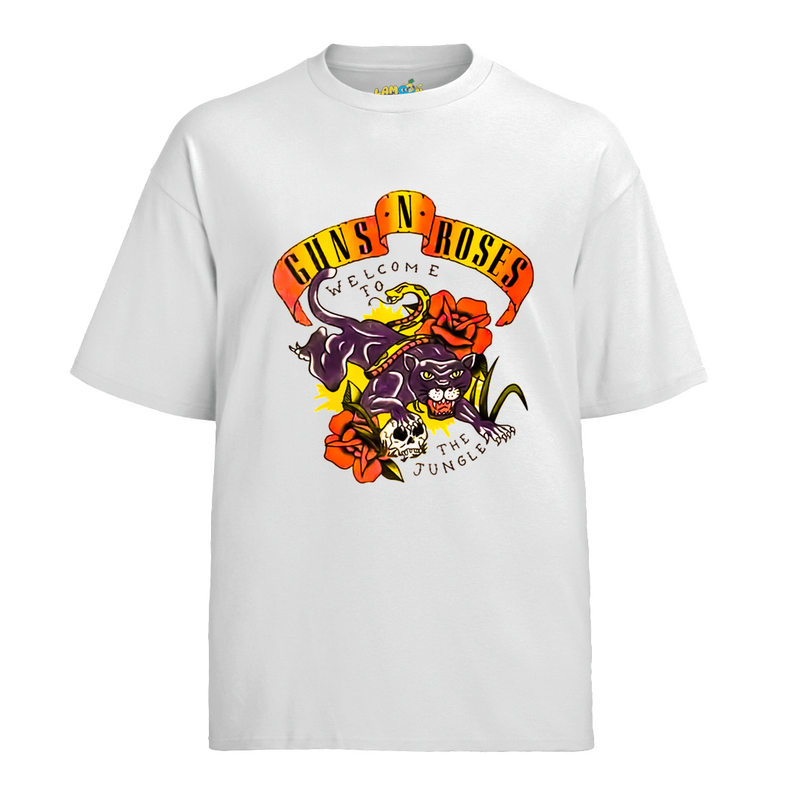 Camiseta Algodão Roses Banda Welcome To The Jungle