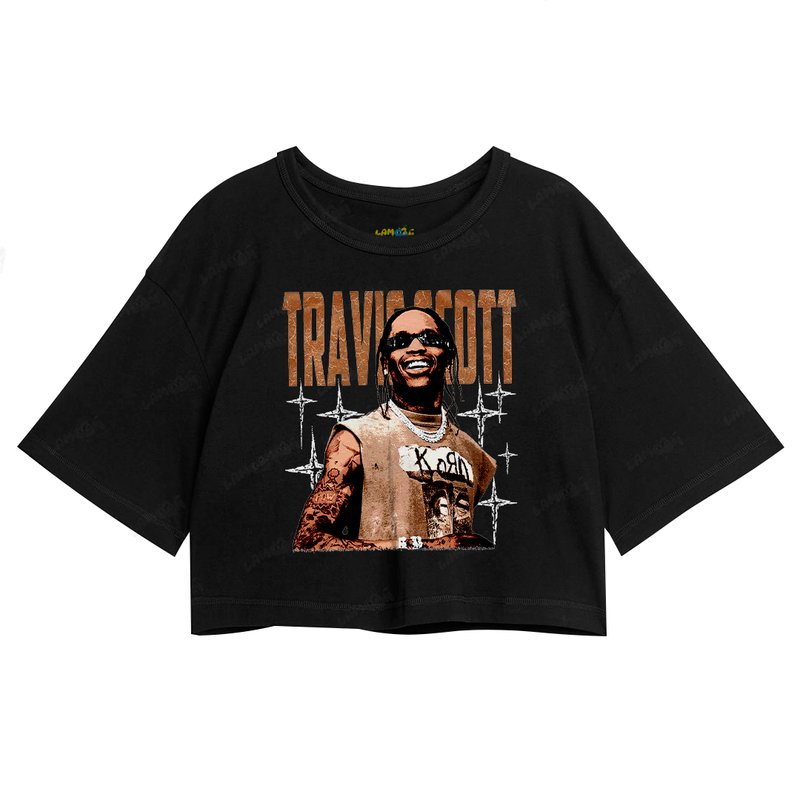 Cropped Oversized Algodão T shirt Travis Scott de Regata