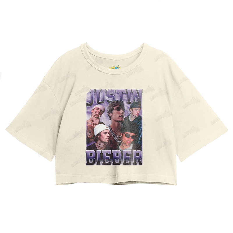 Cropped Oversized Algodão Justin Bieber 2025
