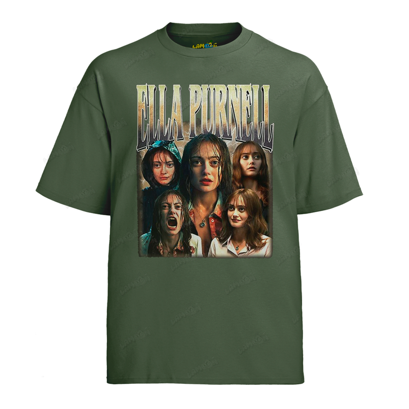 Camiseta Algodão Ella Purnell Atriz 1