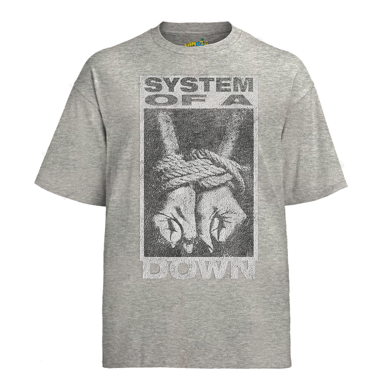 Camiseta Algodão System of Down Mãos Amarradas