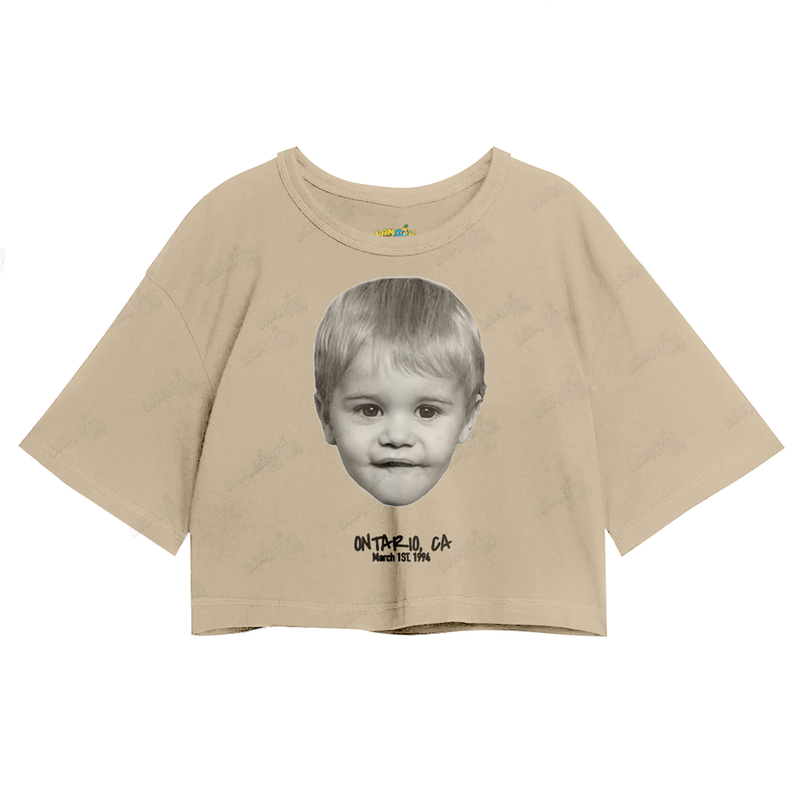 Cropped Oversized Algodão Justin Bieber Ontario