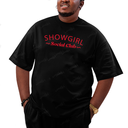Camiseta Plus Size Algodão Taylor Swift Showgirl Social Club
