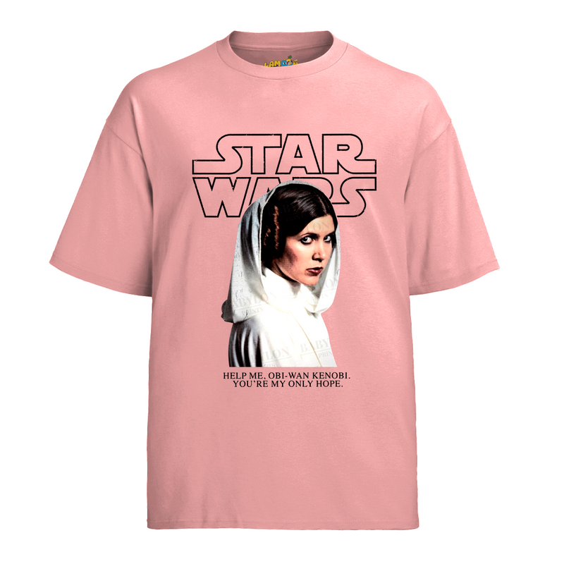 Camiseta Algodão Princesa Leia Star Help Me