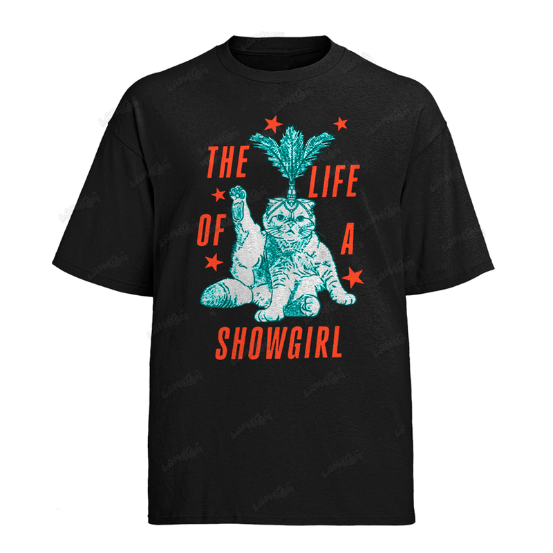 Camiseta Algodão Taylor Swift Cat Showgirl