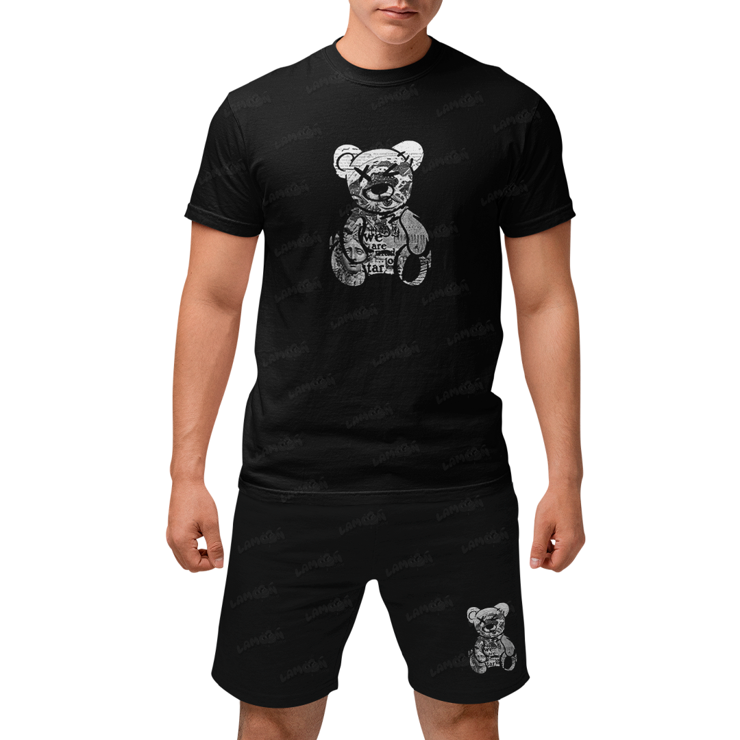 Kit Camiseta e Bermuda Tactel Urso X