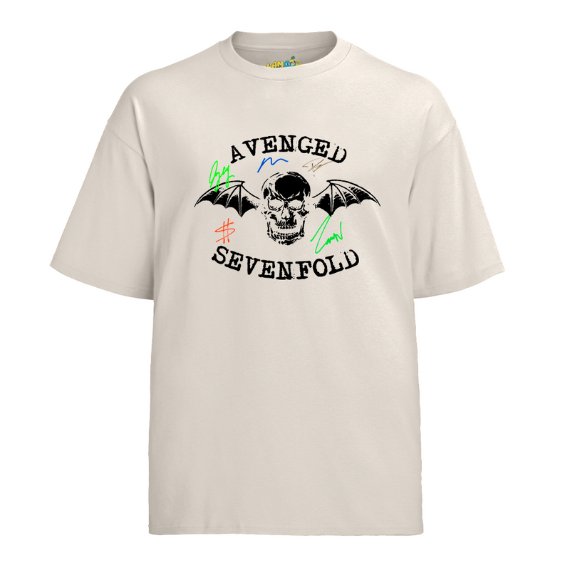 Camiseta Algodão Avenged Seven Fold Assinaturas