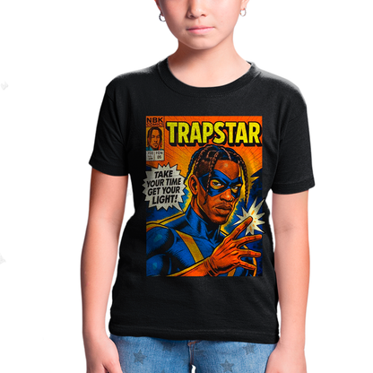 Camiseta Infantil Algodão Travis Scott Trapstar Comics