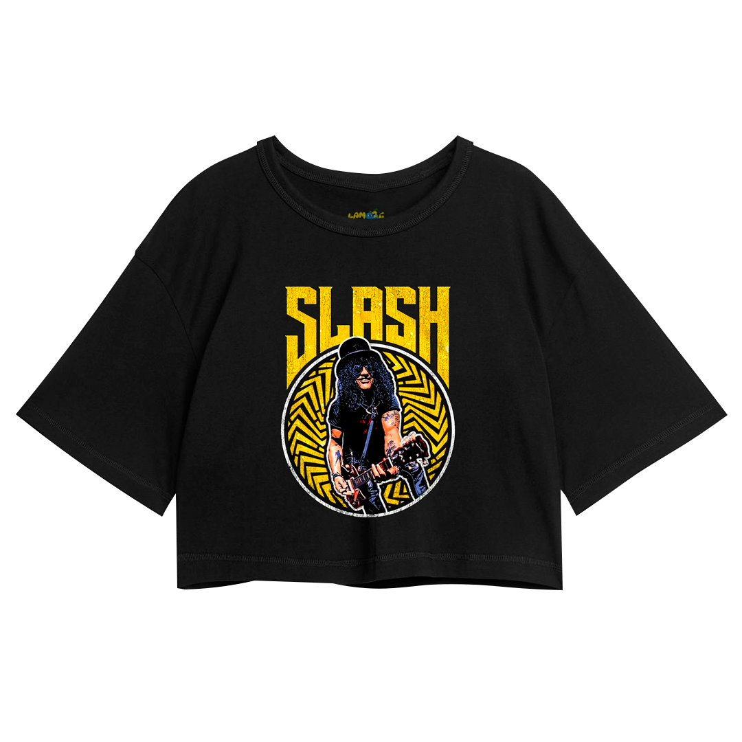 Cropped Oversized Roses Banda Slash Vintage