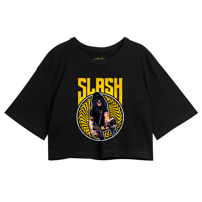 Cropped Oversized Roses Banda Slash Vintage