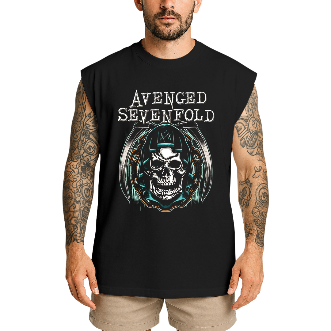 Regata Oversized Avenged Seven Fold Caveira A7X