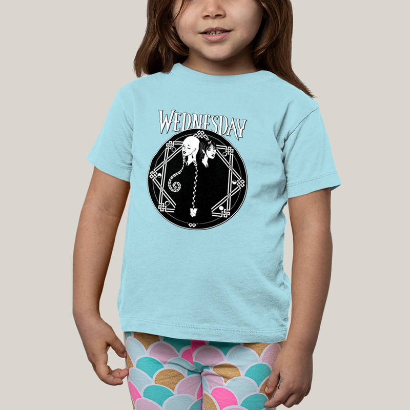 Camiseta Infantil Algodão Unissex T shirt Wandinha Wednesday Black White