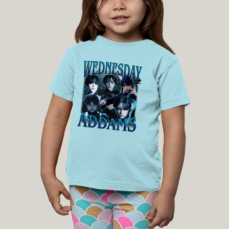 Camiseta Infantil Algodão Unissex T shirt Wandinha Wednesday Adams