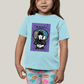 Camiseta Infantil Algodão Unissex T shirt Wandinha Fundo Roxo
