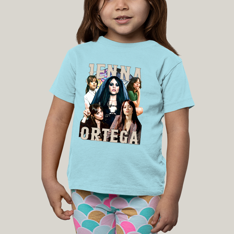Camiseta Infantil Algodão Unissex T shirt Wandinha Jenna Ortega Atriz