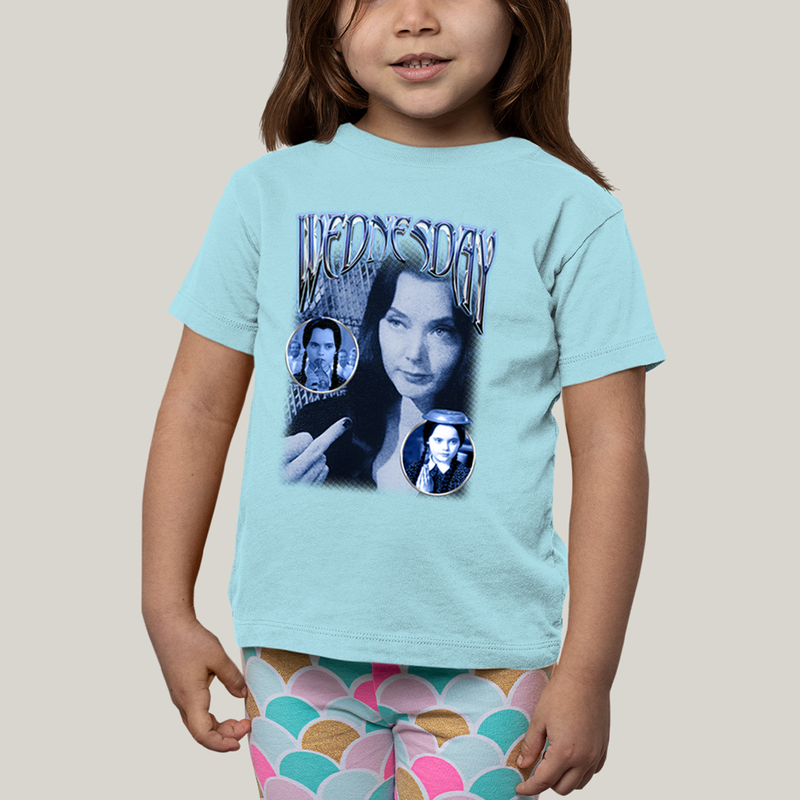 Camiseta Infantil Algodão Unissex T shirt Wandinha Retrô