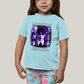 Camiseta Infantil Algodão Unissex T shirt Wandinha Roxo Wednesday Eu Não Sou Estranho, Todo Mundo é