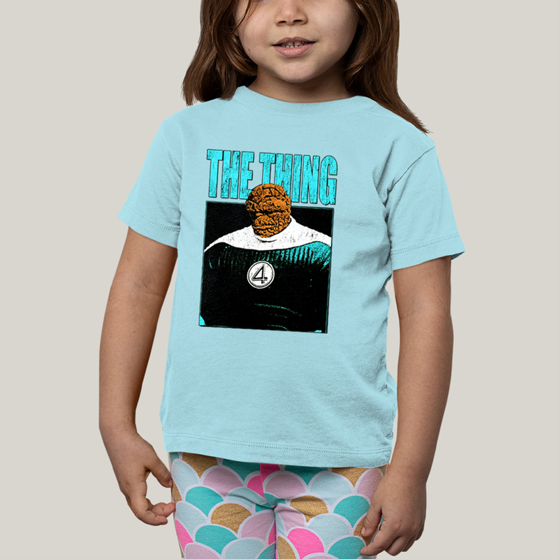 Camiseta Infantil Algodão Unissex T shirt Quarteto Fantástico Primeiros Passos The Thing O Coisa