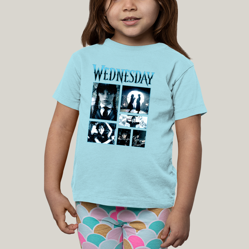 Camiseta Infantil Algodão Unissex T shirt Wandinha Wednesday 1